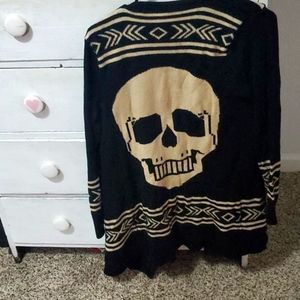 EUC Skull Cardigan Size Small